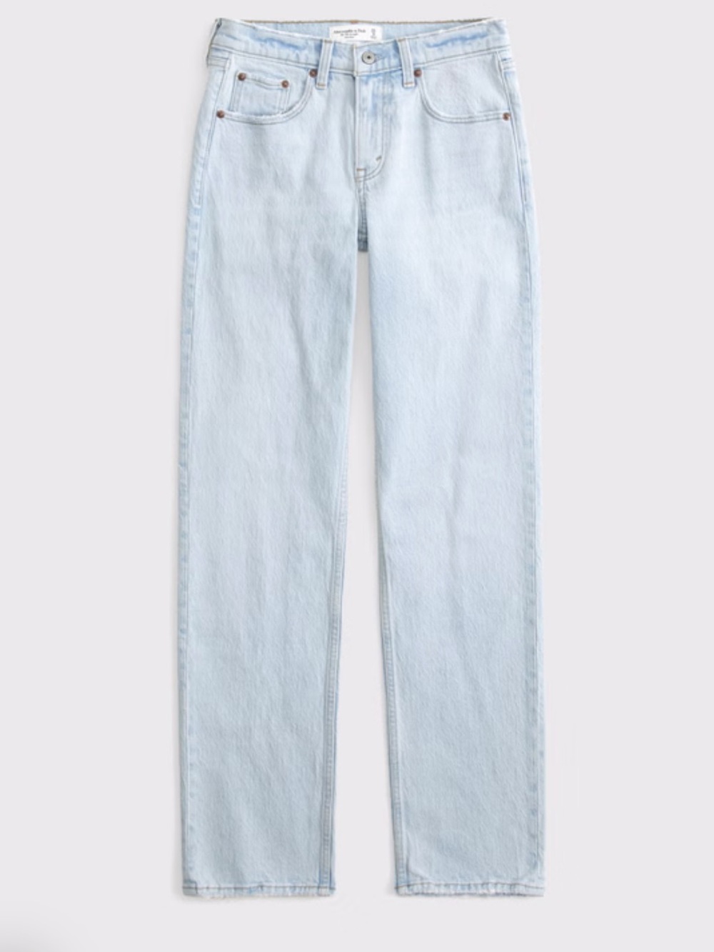 Abercrombie & Fitch Light Blue Straight Leg Jeans - Picture 3 of 10